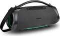 Produktbild: MEDION P61768 tragbarer Bluetooth Lautsprecher (Akku, Bass Boost, Musikbox, RGB Lichteffekte, IPX7 Wasserschutz & robust, integrierte Powerbank, 100W (RMS) total, 2X 20W + 60W) Anthrazit