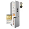 Produktbild: Exquisit Kühl-Gefrierkombination KGC265-70-WS-040D inoxlook | 260 L Volumen | Kühlgefrierkombination freistehend mit Wasserspender | Alarm | 4 Sterne gefrieren [Energieklasse D]