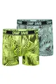 Produktbild: Camp David Herren Boxershorts mit All Over Print, 2er-Pack Aqua/Neon Lime XXL