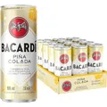 Produktbild: BACARDÍ Piña Colada, 10% Vol., 12 x 25 cl/250 ml, Ready-To-Drink Cocktail in der Dose, trinkfertig mit BACARDÍ Carta Blanca Rum, Ananas und Kokosnuss