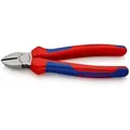 Produktbild: KNIPEX 70 02 180 SB Seitenschneider mit Mehrkomponenten-Hüllen schwarz atramentiert 180 mm