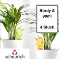 Produktbild: Scheurich Wasserspender Bördy S | 4er Set Grün/Orange | 90 ml Füllmenge | Bewässerungskugel klein mit Ton Fuß | Wasserspender Pflanzen und Blumen Terrakotta Stiel