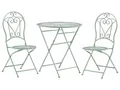 Produktbild: Garten Bistro Set Balkon Terasse 2er grün zusammenklappbar Trento