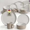 Produktbild: Hausfelder Dining Geschirrset 16teilig 4 Personen, Steingut Geschirr Set, Tafelservice mit Speiseteller Frühstücksteller Schüsseln Becher, Mikrowellen & Spülmaschinenfest