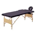 Produktbild: vidaXL Massageliege Massageliege Klappbar 2-Zonen mit Holzgestell Lila