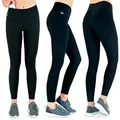 Produktbild: Formbelt Highwaist Leggings Laufhose Damen lang mit Handytasche Hohem Bund Atmungsaktiv High Waist Smartphone schwarz M