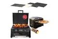 Produktbild: nexgrill Gasgrill Fortress x4 4-in-1 Gasgrill / Tischgrill mit Pizzaofen, Bis zu 300°C, Gusseisen Grillrost, Pizzastein, Plancha, mit 2 Edelstahlbrennern 5,5kW und Piezozündung, Aufbaumaß: 59x46x51 cm
