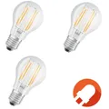 Produktbild: 3er Pack OSRAM LED BASE Filament E27 Glühlampe 7,5W wie 75W warmweiß klar