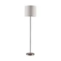 Produktbild: Lindby Textil Stehlampe weiß, Stehleuchte Stoff Lampenschirm mit Fußschalter 1x E27 max. 60W (ohne Leuchtmittel) Leselampe Standleuchte