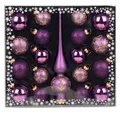 Produktbild: MAGIC by Inge Weihnachtsbaumkugel Kugelsortiment mit Spitze 19 Stk Purple Deluxe