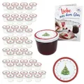 Produktbild: MamboCat 50er Set Sturzglas 230 ml mit Twist-Off-Deckel Weihnachtstraum I Einmachgläser + TO 82 Deckel + GRATIS Rezeptheft I Vorratsgläser einkochen & konservieren