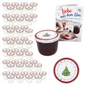 Produktbild: 50er Set Sturzglas 230ml Einmachglas + TO-Deckel 82 Weihnachtstraum + Heft