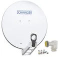 Produktbild: Schwaiger 714623 SAT-Antenne (75 cm, Aluminium, Quad LNB, hellgrau)