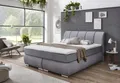 Produktbild: Boxspringbett 180x200 Doppeltbett Schlafzimmerbett mit Topper H2/H3 wendbar grau