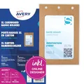 Produktbild: AVERY Zweckform 4839XL Namensschilder für Kleidung 50 Stück (148x105mm, A6 Namenschilder-Taschen inkl. 52 Stück blanko Einsteckschilder, Ausweishüllen aus Karton, Einsteckkarten bedruckbar) weiß