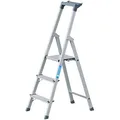 Produktbild: ZARGES Stehleiter einseitig Scana S silber 3 Stufen, H: 136,0 cm