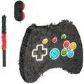 Produktbild: Relaxdays Controller Pinata Set Papier Pappe Bunt Befüllbar mit Stab und Maske 41 cm x 51 cm x 10 cm 290 g