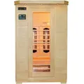 Produktbild: Artsauna Infrarotkabine Oslo - Wärmekabine Vollspektrumstrahler Für 2 Personen - Led-farblichttherapie - Infrarotsauna 120x100 Cm Aus Hemlockholz