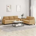 Produktbild: vidaXL 2-tlg. Sofagarnitur mit Kissen Braun Samt