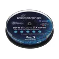 Produktbild: MEDIARANGE 10 x BD-R - 25 GB 6x - mit Tintenstrahldruck # MR500