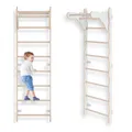 Produktbild: MAMOI® Klettergerüst Indoor, Sprossenwand für kinderzimmer, Turnringe kinder für klettern, Kletterwand und spielgeräte