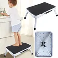 Produktbild: Faltbar Trittstufe Stahl Mobil Wagen Leiter Tritt Hocker Camping Antirutsch 48CM