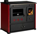 Produktbild: EEK A+ Küchenofen Holzherd Practik LUX bordeaux, linke Version-9,5kW,ext. Zuluft