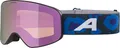 Produktbild: ALPINA FERNIE Q-LITE - Verspiegelte Skibrille für Kinder, Kontrastverstärkende & Polarisierte OTG Gläser, ideal für Brillenträger, Mit 100% UV-Schutz, black-lila matt/rose
