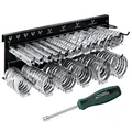 Produktbild: GRAFT Schlauchschellen Wandhalter Set | 227 Stück | Inklusive Halterung und Schraubendreher | Rohrschellen Set | Einstellbare Schlauchklemmen | Schlauchschelle Sortiment | Organizer Rack