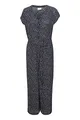 Produktbild: KAFFE Damen Tie Waist kurzen Ärmeln, langärmlig, Weite Legs Jumpsuit, Midnight Marine, 40