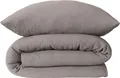 Produktbild: Schiesser Bettwäscheset Molly | 2-teilig | Uni | Musselin | 100% Baumwolle | | Reißverschluss | 135x200cm + 80x80cm | Grau