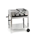 Produktbild: Edelstahl-Brenner Gasgrill Gasbräter fahrbar 3-flammig 11kW Gastro Neu GT3FB