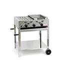 Produktbild: Edelstahl-Brenner 3-flammig 11kW BBQ fahrbar Gasgrill Gasbräter Gastro GT3FB