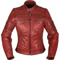 Produktbild: Modeka Iona Damen Motorrad Lederjacke, rot, Größe 36