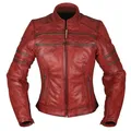 Produktbild: Modeka Iona Motorrad Lederjacke Damen (rot) Gr: 36D