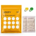 Produktbild: wisedry 20 g [12 Packungen] Wiederaufladbare Kieselgel-Trockenmittel-Packungen, Trockenmittelbeutel, Orange bis Grün, Anzeige für Lufttrockner, Lebensmittelqualität