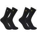 Produktbild: Carhartt Midweight Crew Socken - 2er Pack, schwarz, Größe M für Männer