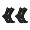 Produktbild: Carhartt Herren Force Midweight Crew-Socken, 2er-Pack Arbeitssocken, Schwarz, Medium