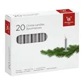 Produktbild: Baumkerzen aus Paraffin, Silber, 96/13 mm, Wiedemann, Brenndauer ca. 2h, 20 Stüc