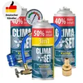 Produktbild: ClimaSet R1234yf Ersatz Kältemittel 3in1 Set 1410g Füllschlauch Adapter Neu