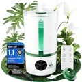 Produktbild: WOHLGRÜN TAU360 5L Pflanzen Luftbefeuchter TopFill – leise <35 dBA fürs Schla...