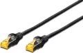 Produktbild: Digitus CAT 6A S/FTP Patchkabel, 3 m, Cat6a, S/FTP (S-STP), RJ-45, RJ-45, Schwarz
