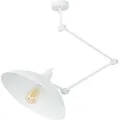 Produktbild: Weiß Deckenlampe Retro Metall Wohnraum höhenverstellbar flexibel Wohnzimmer Leuchte Decke - Weiß