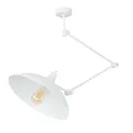 Produktbild: Licht-Erlebnisse Deckenlampe Metall Weiß Büro Arbeitsplatz L:50 cm E27 max. 60 W flexibel höhenverstellbare Retro Deckenleuchte Küche Innen MELOS