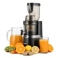 Produktbild: 4Swiss Entsafter Saftpresse Elektrisch für Gemüse Obst Slow Juicer Machine mit Einfüllschacht - Kaltentsafter Fruchtpresse Presse Große Saftmaschine XL Leicht zu Reinigen Obstpresse - BM202 Schwarz