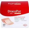 Produktbild: DRACOPOR Wundverband 3,8x3,8 cm steril hautfarben 50 St