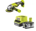 Produktbild: Ryobi 18 V Akku-Winkelschleifer R18AG  4,0 Ah Akku und Ladegerät