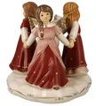 Produktbild: Goebel Engel Himmlischer Reigen bordeaux Neuheit 2023 Kerzenhalter Ø19 cm 9291