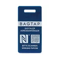 Produktbild: BAGTAP - Silikon - digitaler Gepäckanhänger mit NFC und QR-Code, 1 Stück, Blau, 30 mm x 60, Schutzklasse IP68, für Reise, Urlaub, Flug, Bahn