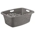 Produktbild: Rotho Kunststoff AG Rotho Wäschekorb FLOWERS, 50 Liter, Hochwertiger Wäschesammler aus Kunststoff, Farbe: anthrazit 1756708853